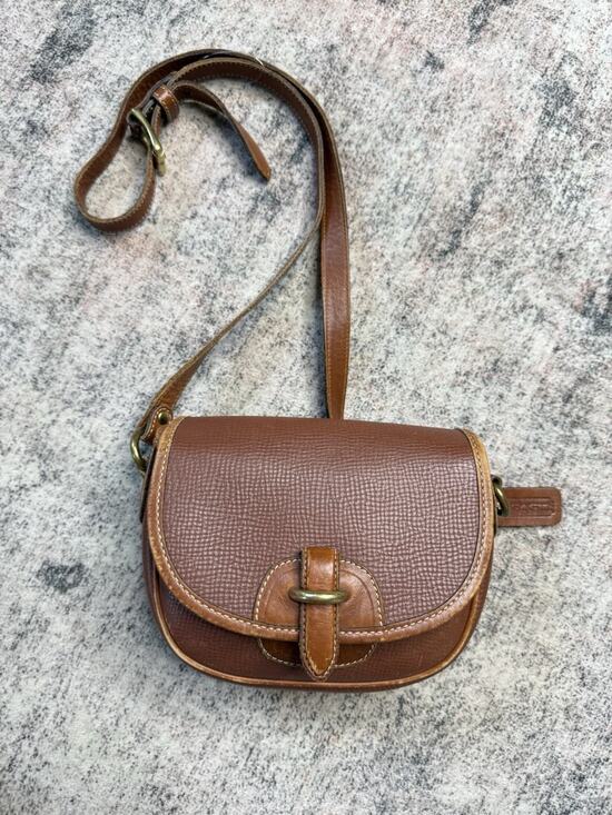 Coach Handbags - VTG 90’s Coach Cassidy Mini Crossbody Brown Gold Hardware USA Dakota Saddle Rare